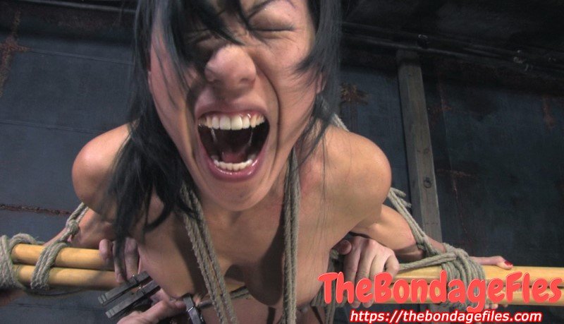 Tia Ling Master is undressing the girl, tying her with ropes and gagging her with duct tape [ Tickling,  Forced Orgasm,  Whipping]