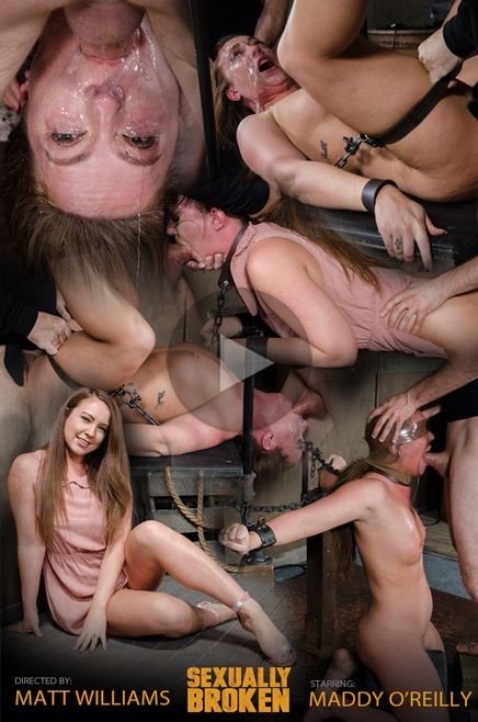 Maddy O'Reilly (Maddy O'Reilly is sexually brutalized by cock and bondage. Deepthroated and fucked while helpless [2017, SexuallyBroken.com,  Blowjob,  Deep Throat,  Big Butt, 720p]