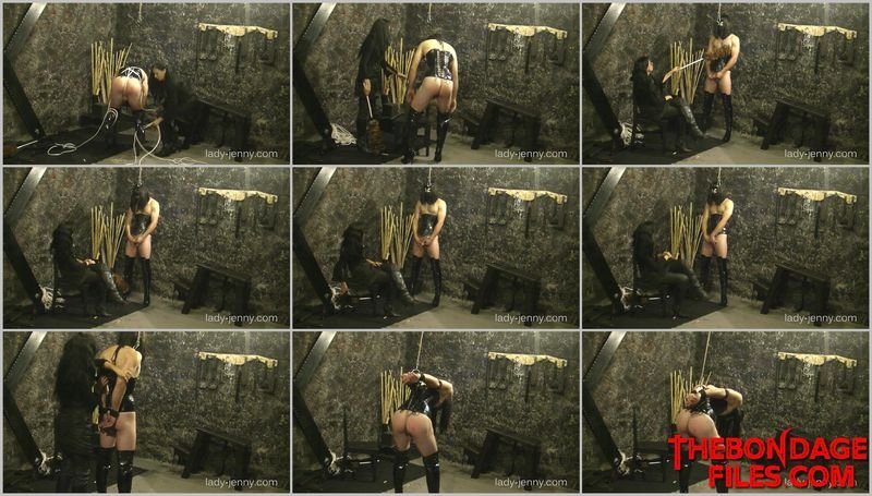 Ballbusting and Strappado [2019, LadyJenny, BDSM, Dildo, Femdom, 480p]