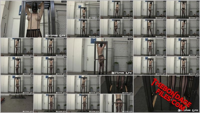 Rachel Greyhound - Standing Cage Time [2020, BondageLife, Shaved, Chastity, Forced Orgasm, SiteRip, 720p]