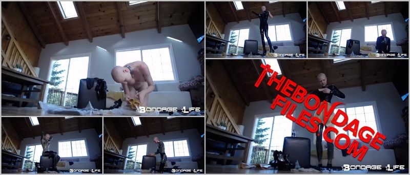 Rachel Greyhound - Latex Unboxing [2020, BondageLife, Handcuffs, Bald, Bondage, SiteRip, 720p]