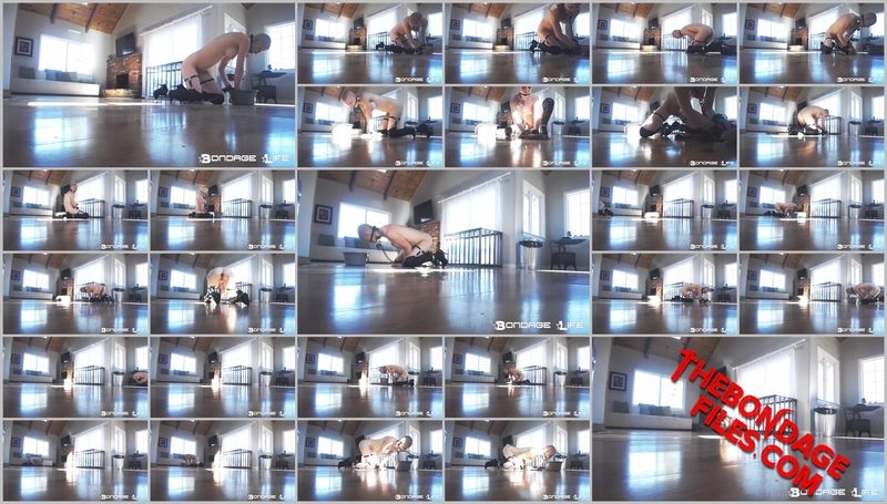 Rachel Greyhound - Floor Scrubbing [2020, BondageLife, Handcuffs, Bald, Blonde, SiteRip, 720p]