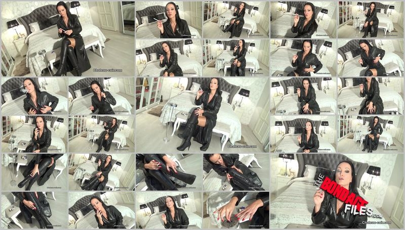 One sigarette leather wank [2020, Chateau-Cuir, Leather, Femdom, Handjob, SiteRip, 720p]