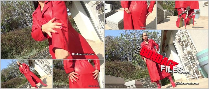Red leather coat JOI [2020, Chateau-Cuir, Femdom, Cumshot, Leather, SiteRip, 720p]