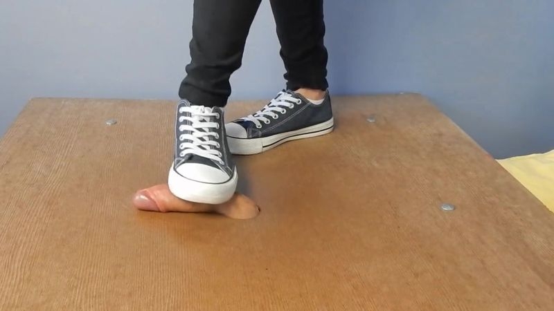 Vip28 -  Converse cockcrush and shoejob with cumshot