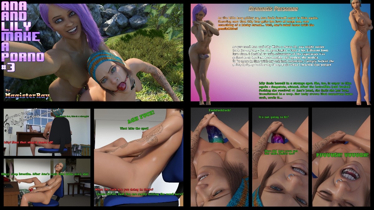 MagisterRay - Ana and Lily Make a Porno 3 [bizarre & bdsm comics]