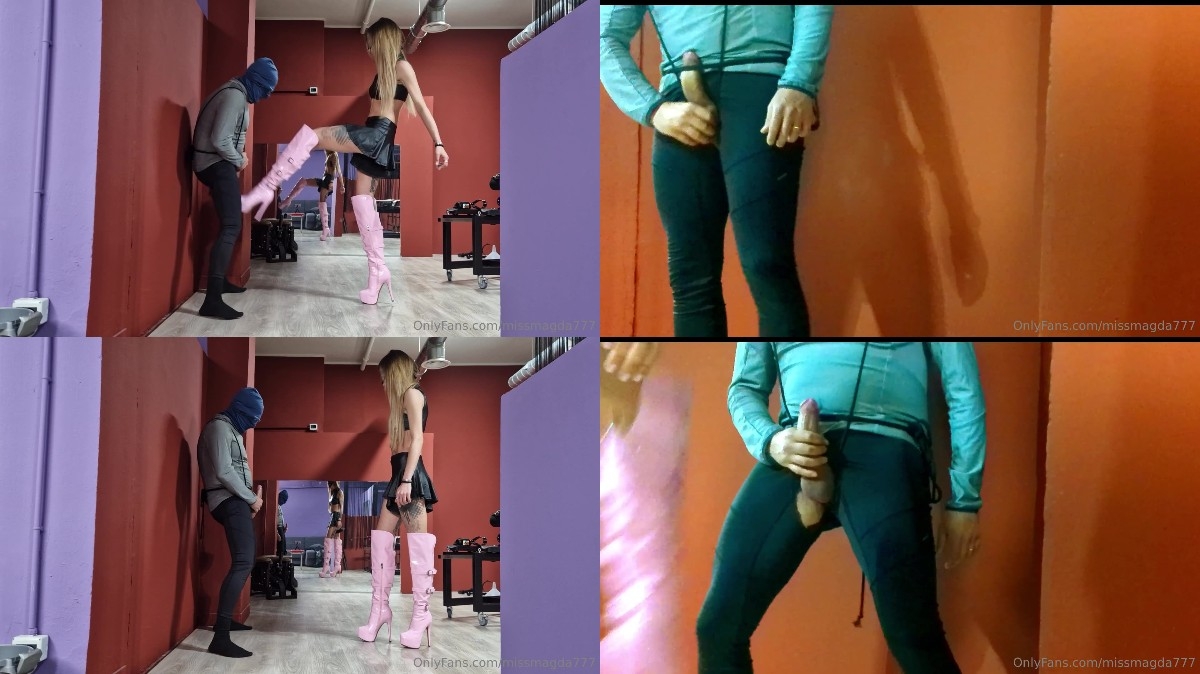 missmagda777-Mistress Magda   Ball busting with my pink boots today I want to kick this slave in ...