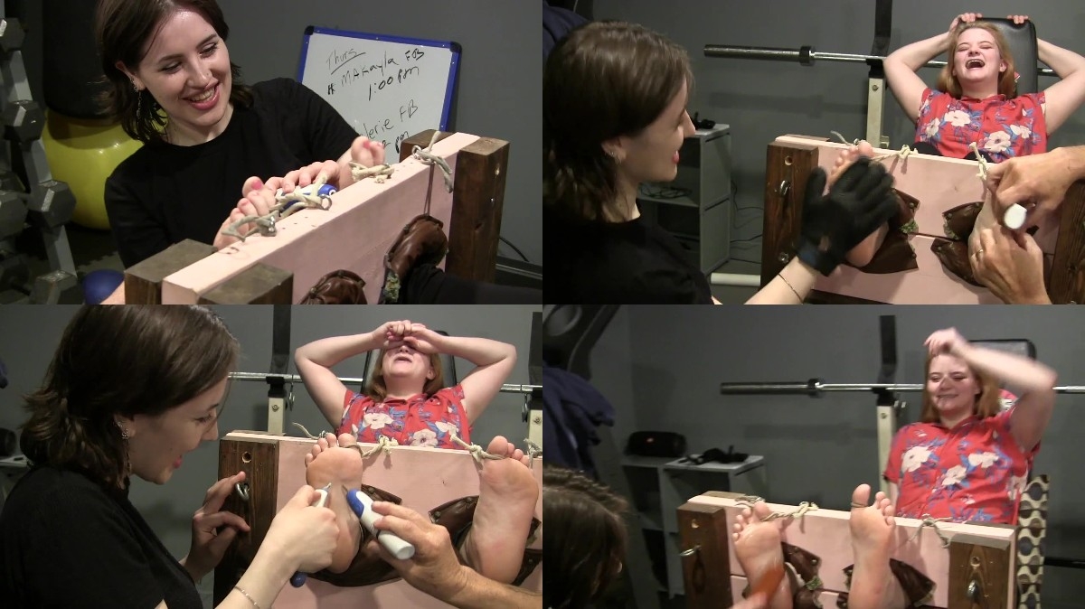 Lost footage Little Makayla in the stocks! it tickles so bad!! hahahah