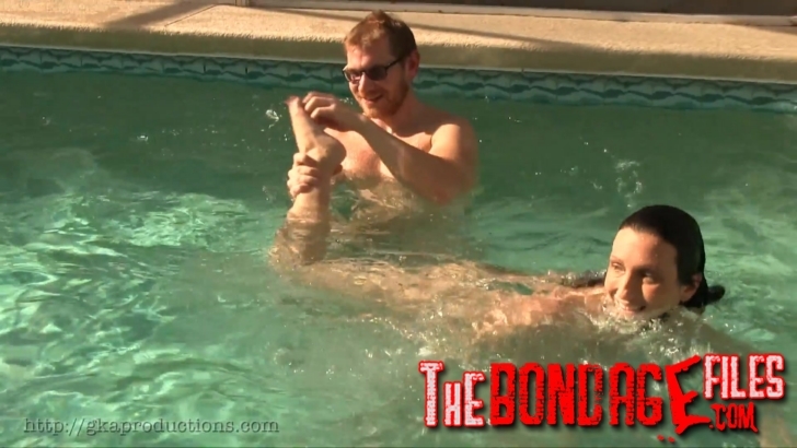 Pool Tickle Fight With Wenona & Alex Adams