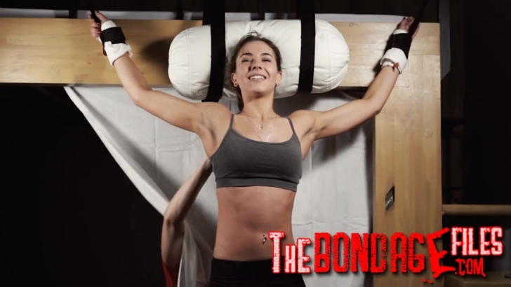 TickleTherapy – Fitness bikini contestant tickled silly by Elya – standup