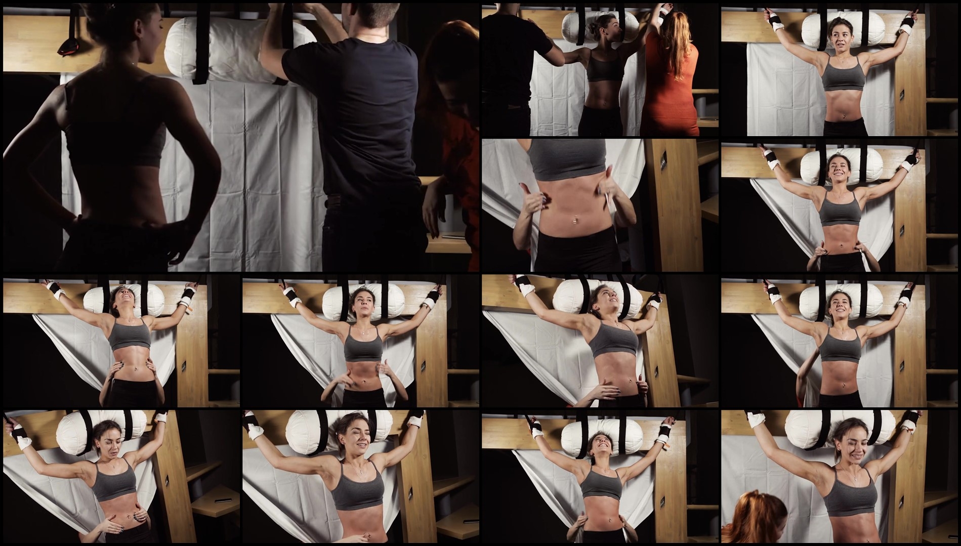 TickleTherapy – Fitness bikini contestant tickled silly by Elya – standup