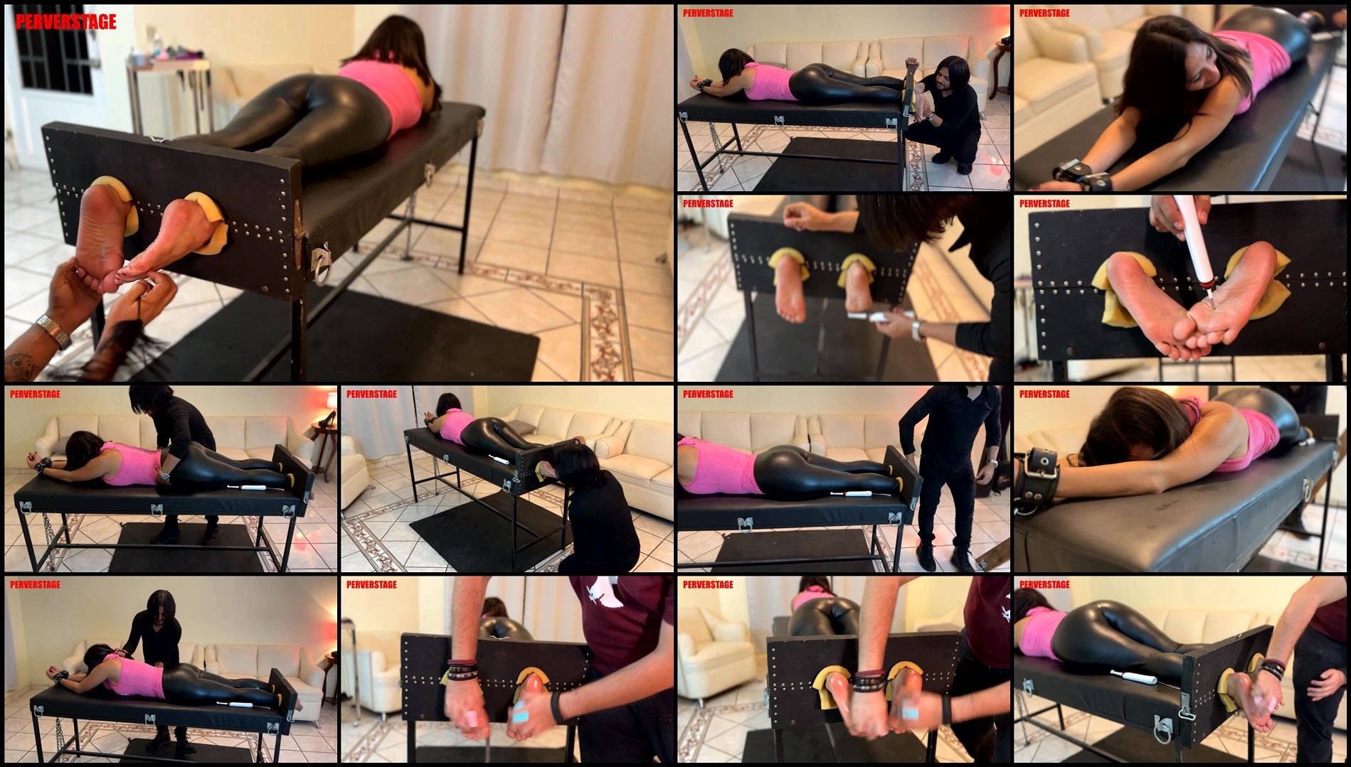 Perverstage – Kassandra tied on the rack and tickled mercilessly