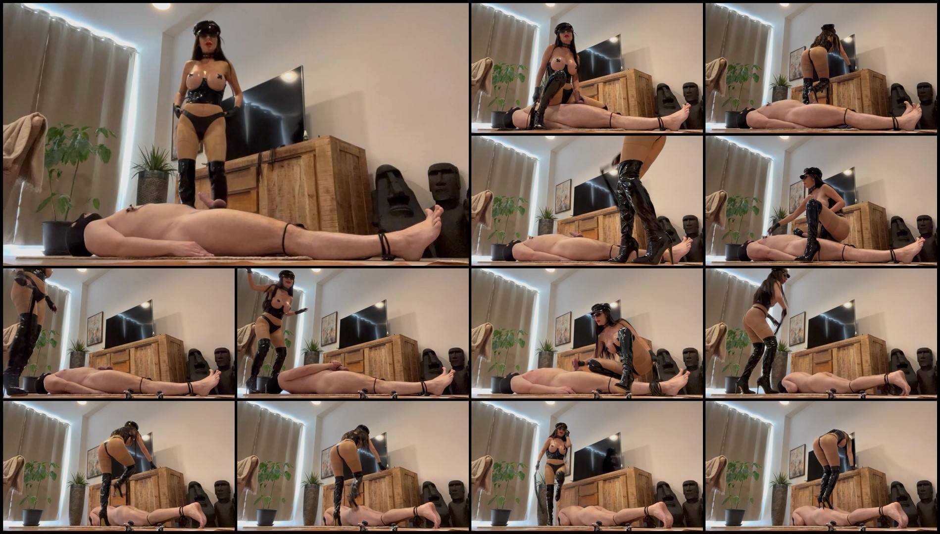 Lady Nikita - Trampling the body of a cuckold slave