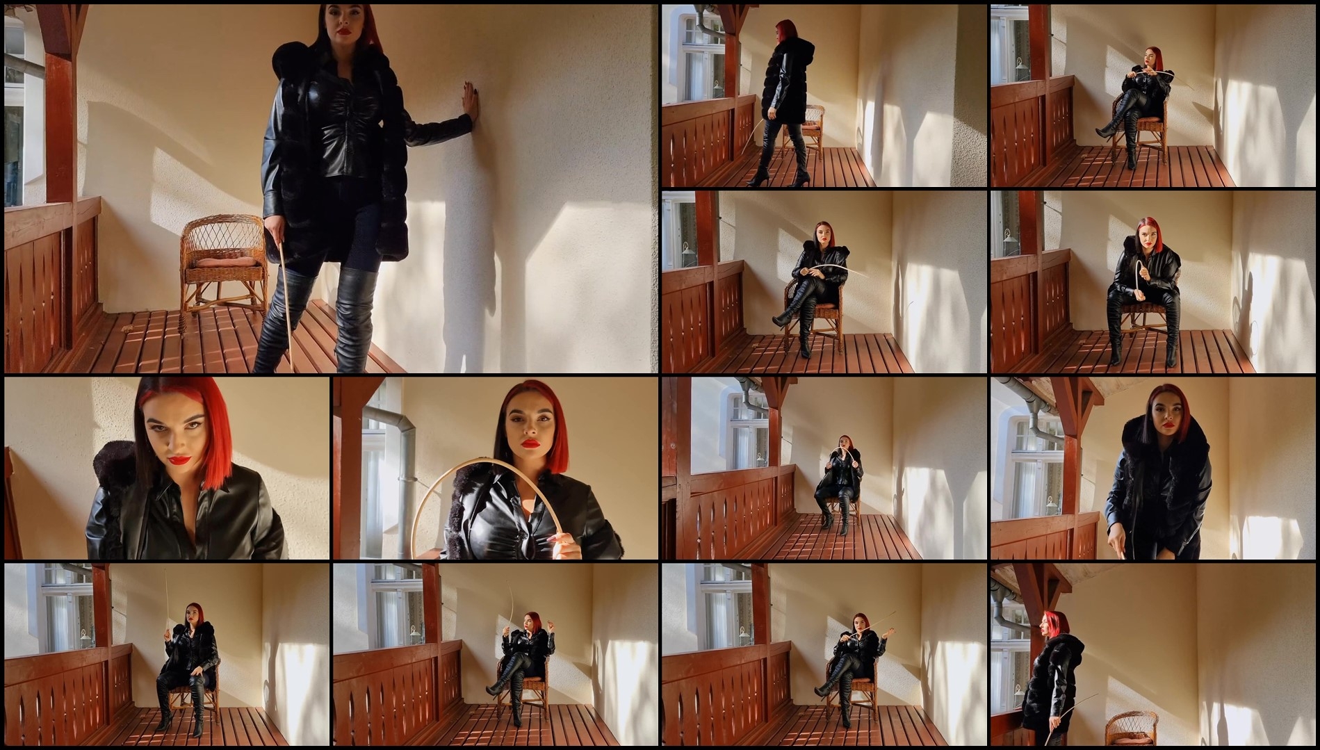 FemdomFoto - Lady Kat - Caned On The Balcony (German)