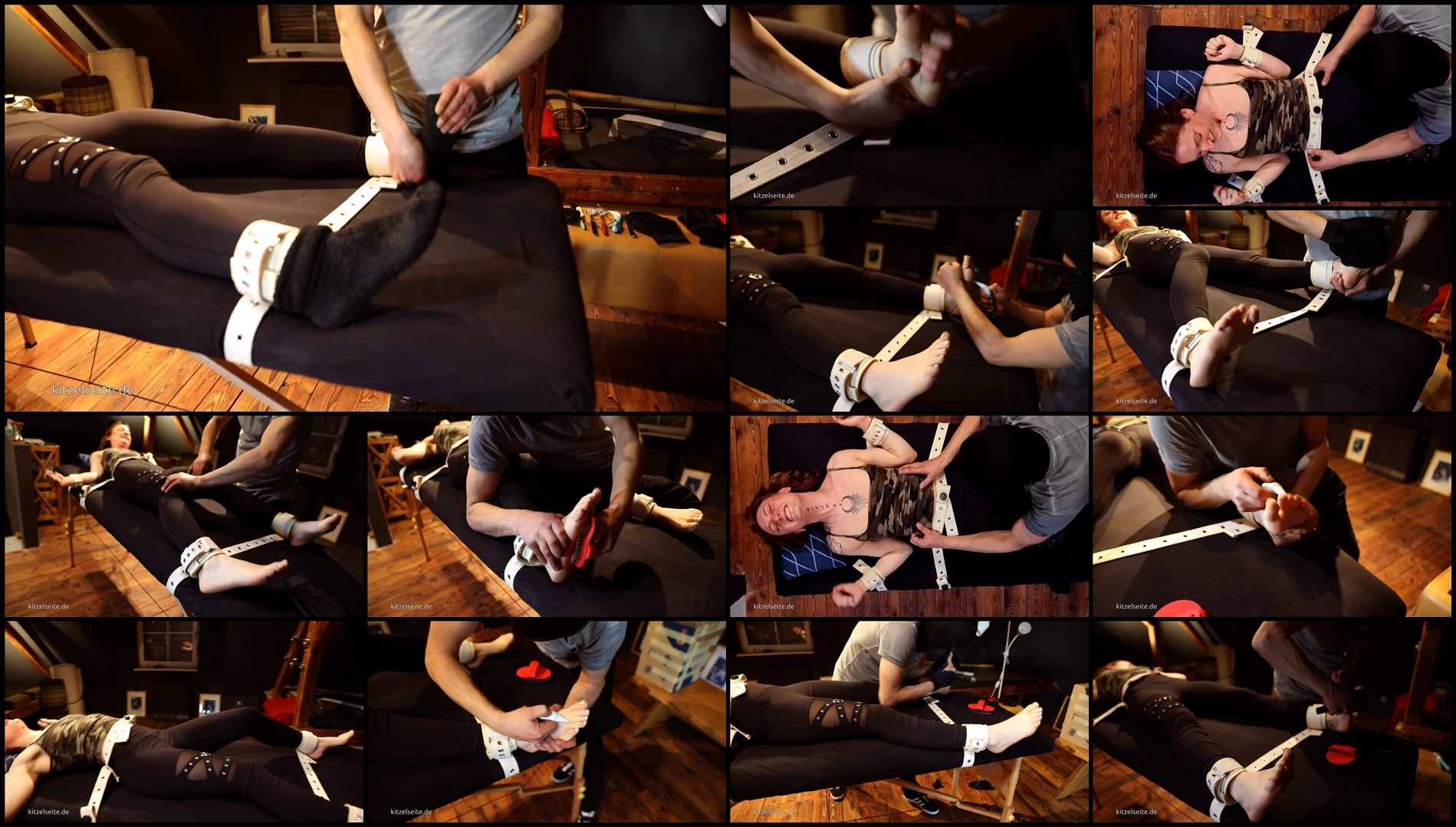 KitzelseiteTickleFun – Kovaluna gets tickled on the strap table