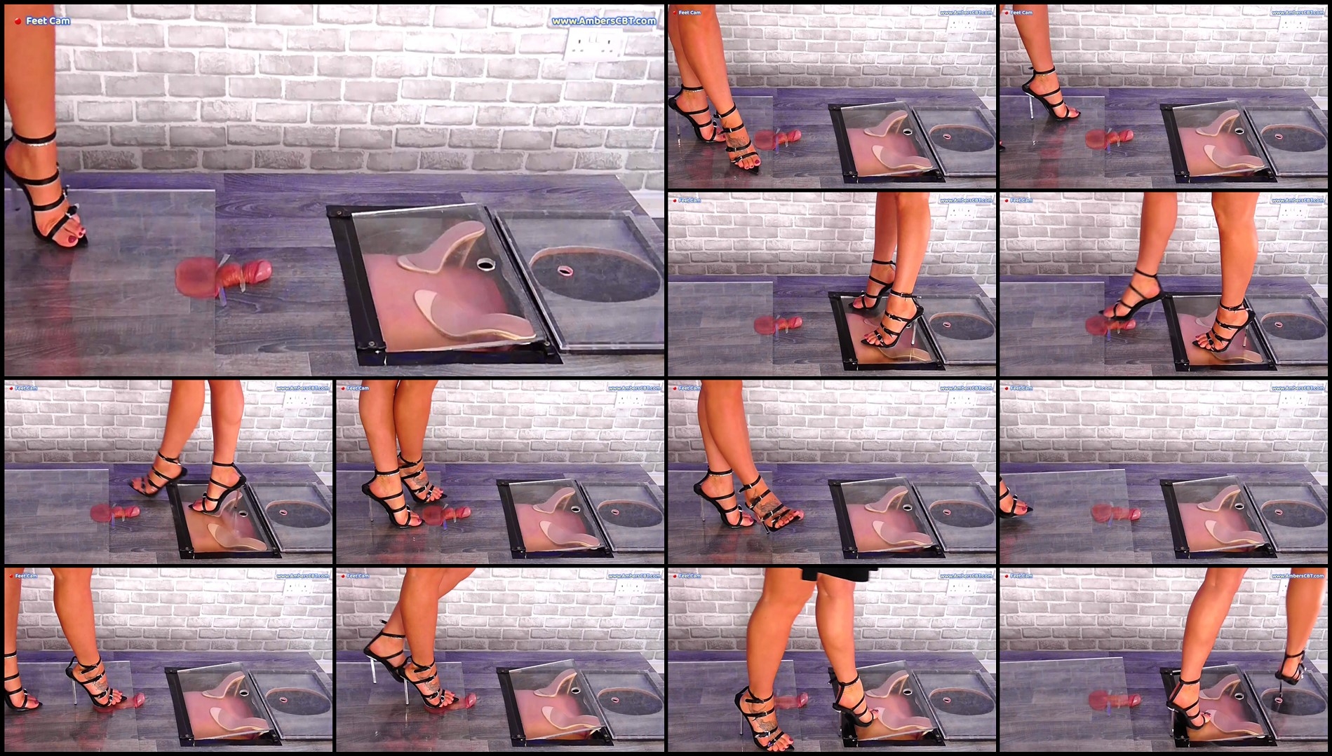 Under Amber - Busting The Cum From His Balls Under My Strappy Metal Heels
