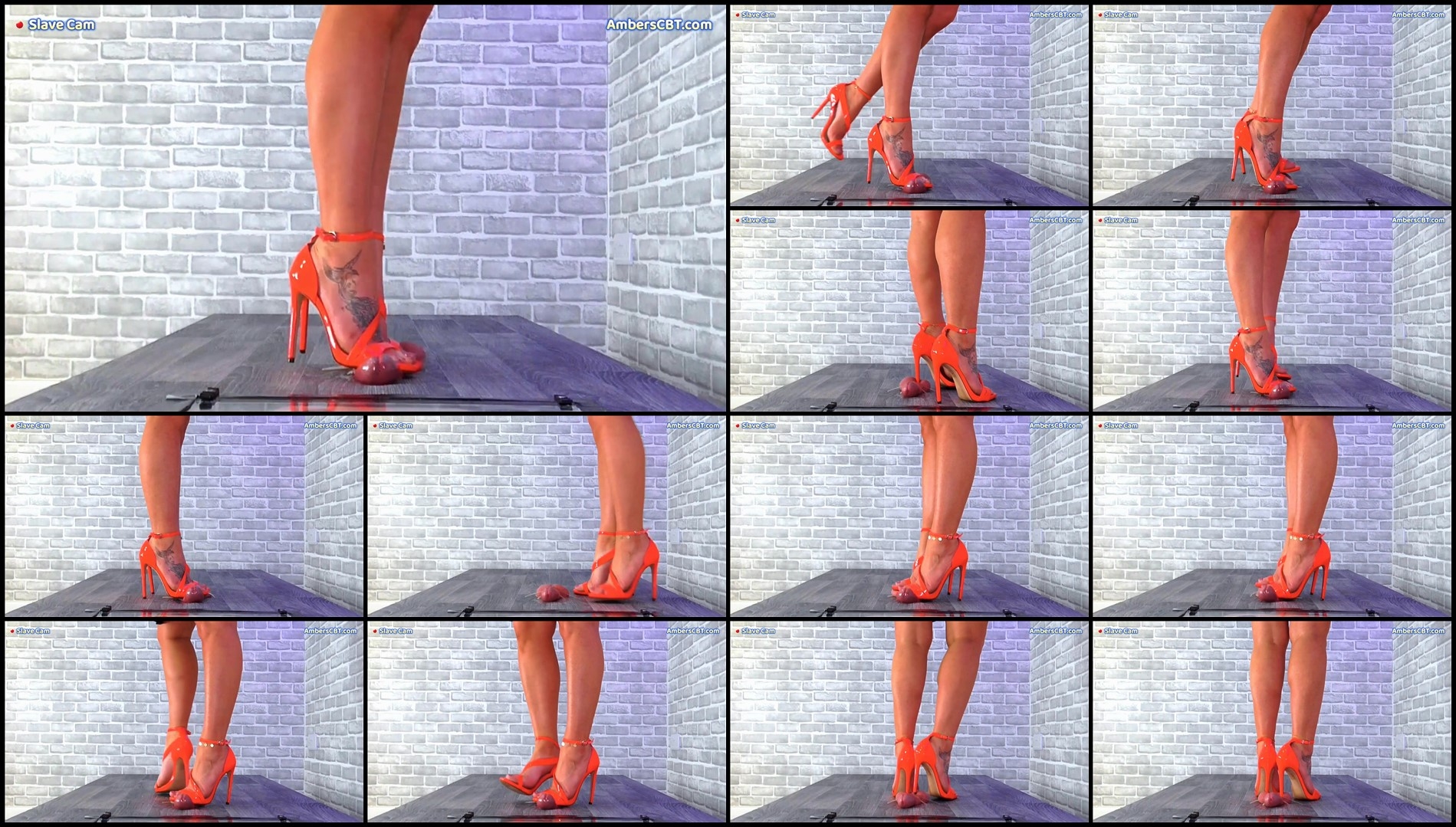Under Amber - Crushing The Cum From His Balls Under My Pink Summer Heels