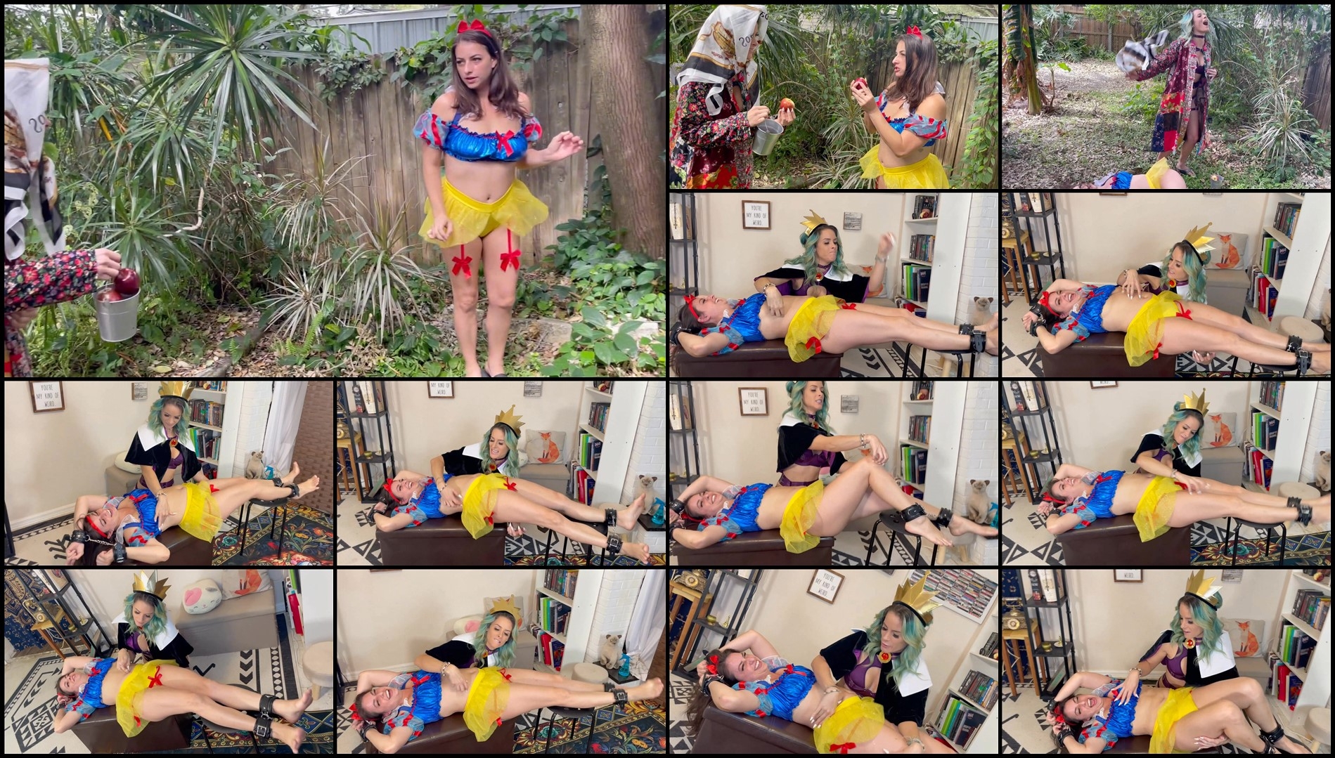 TotalTickling – Evil Queen will TICKLE Snow White – INDICA & SUNSHINE