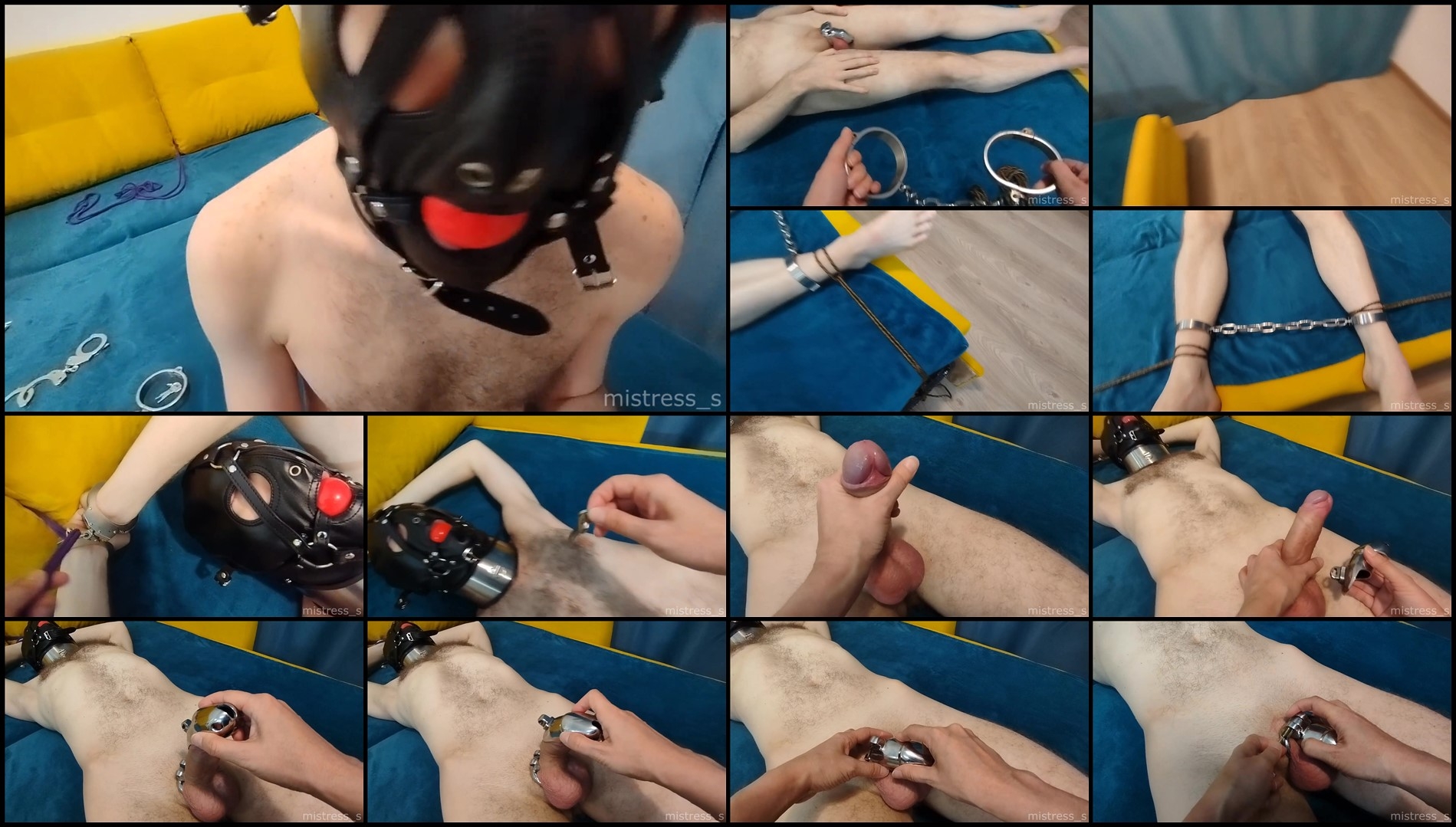 Mistress S - Real Amateur Mistress POV Bondage After A Week In Chastity Cage