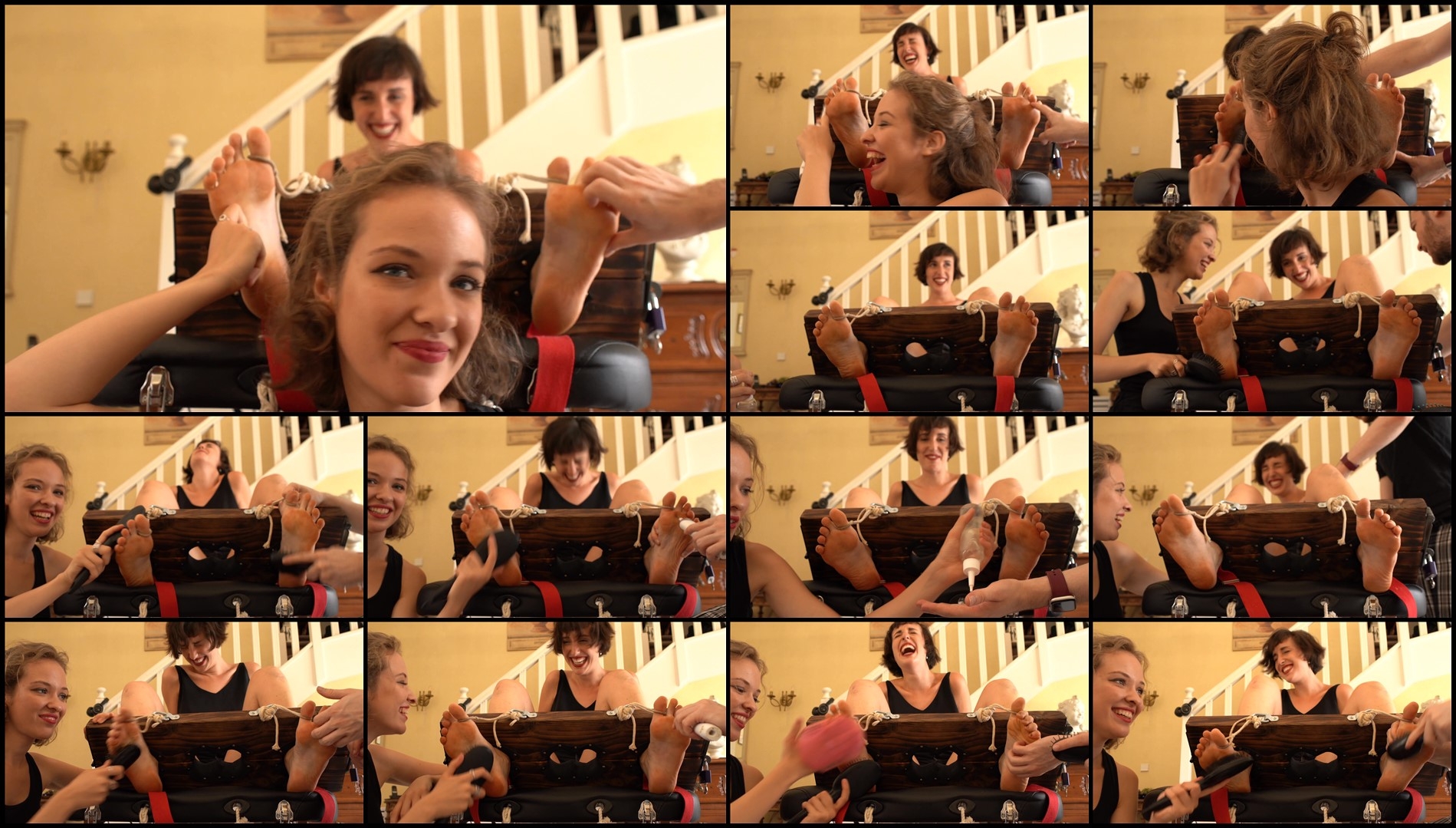 LovelyLaughTickling – Time for Margot to experience the Stocks-mff, TicklingFeet,
