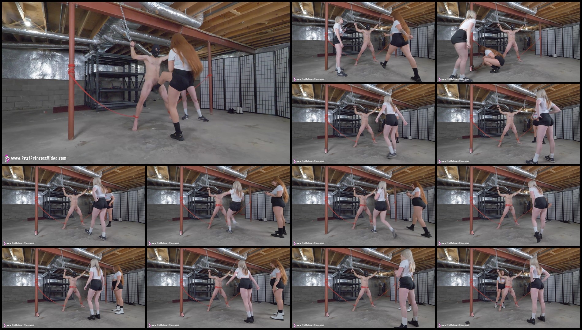 Brat Princess 2 - Kaylie and Riley - Full Effort Ball Kicks with Total Destruction 4K-Femdom