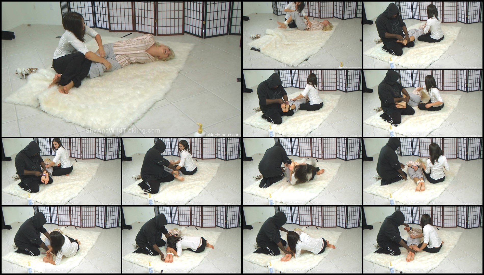 TickleHotness – Sister vs  Sister Part 1 – Lily – Taped Feet Tickling-mff, TicklingFeet, Tickling...