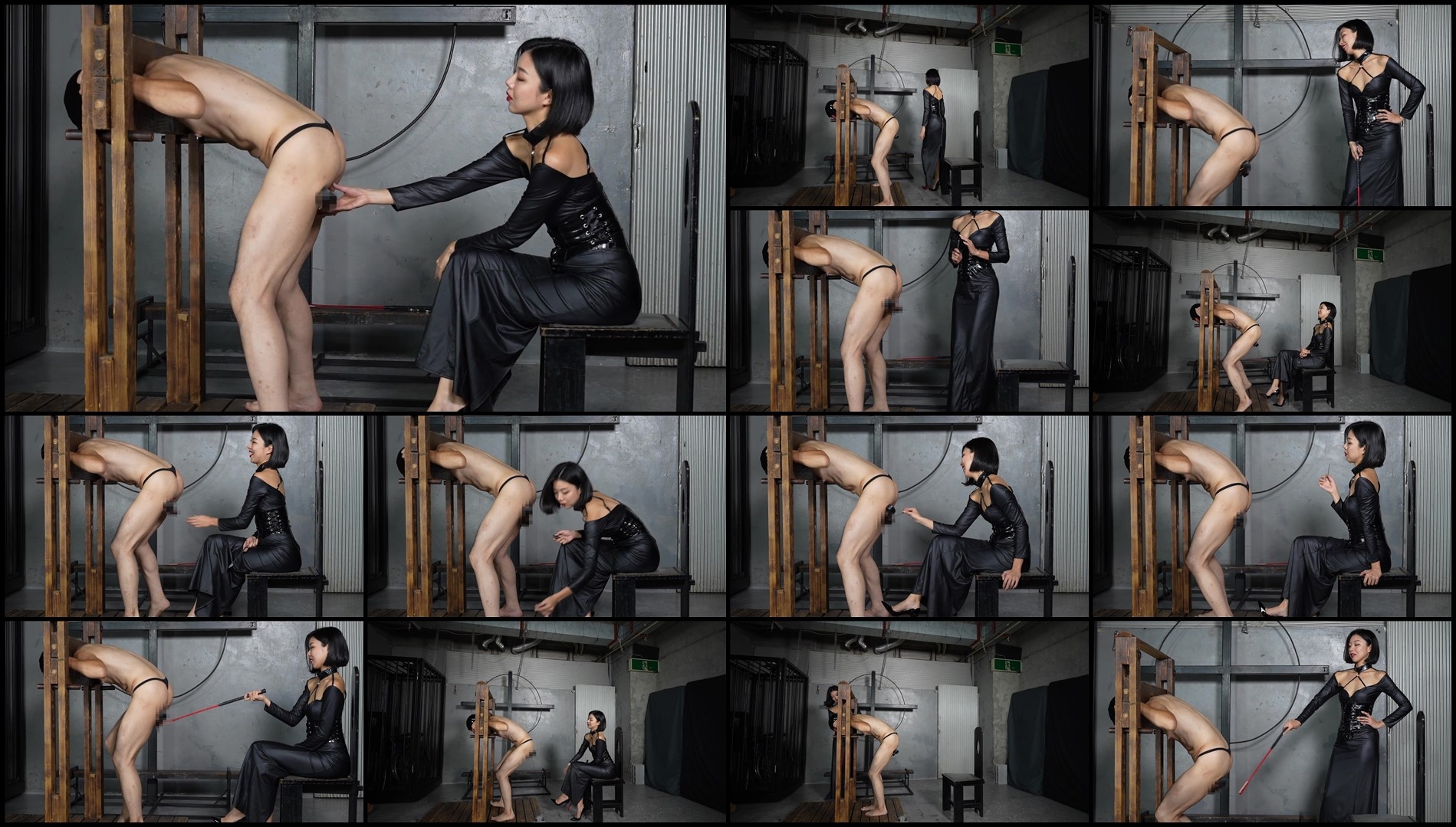 Mistress Ruiko - CBT With Humbler Sub Restrained In Pillory And Humbler-Femdom