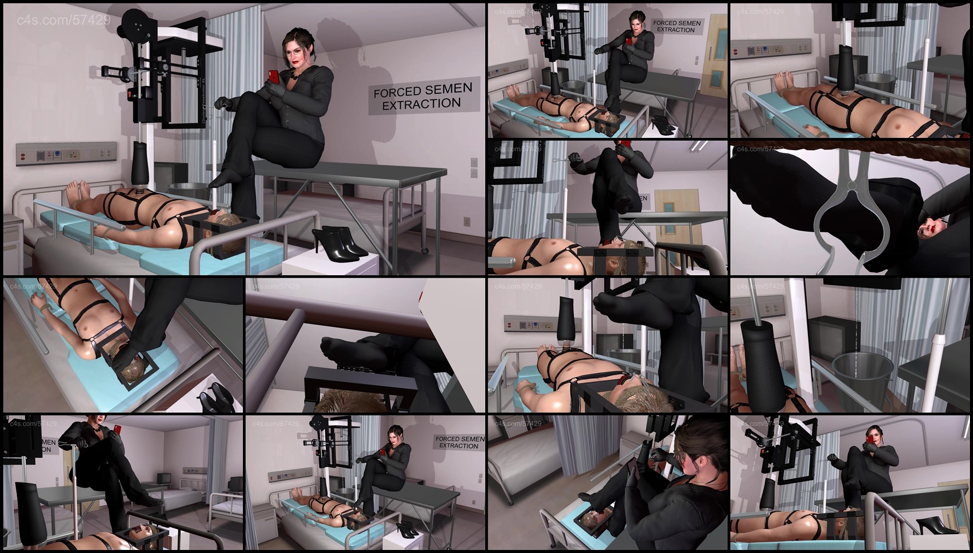 Semen Extraction Under Feet - - 57429-FootWorship