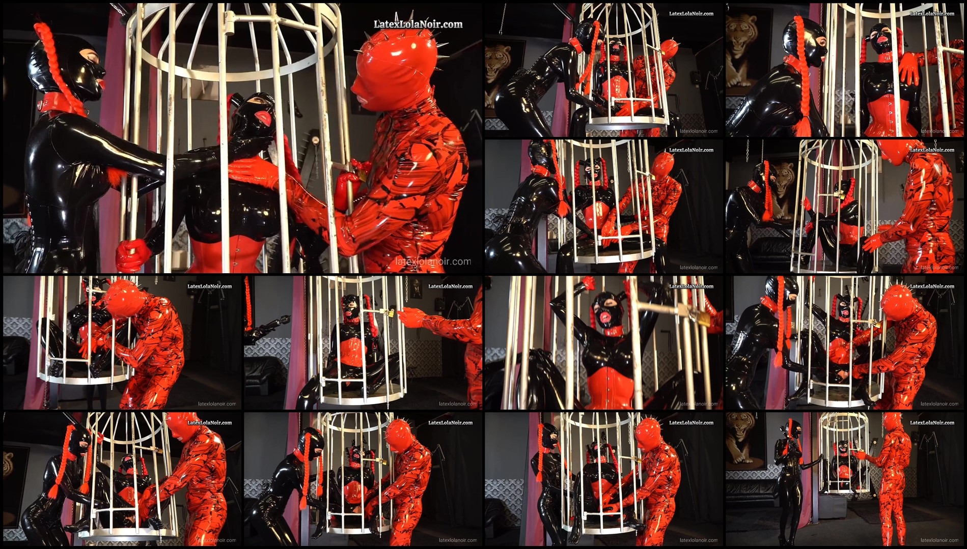 Rubberdolls - Latex Lara And Lola Noir - Used In The Birdcage-Fetish