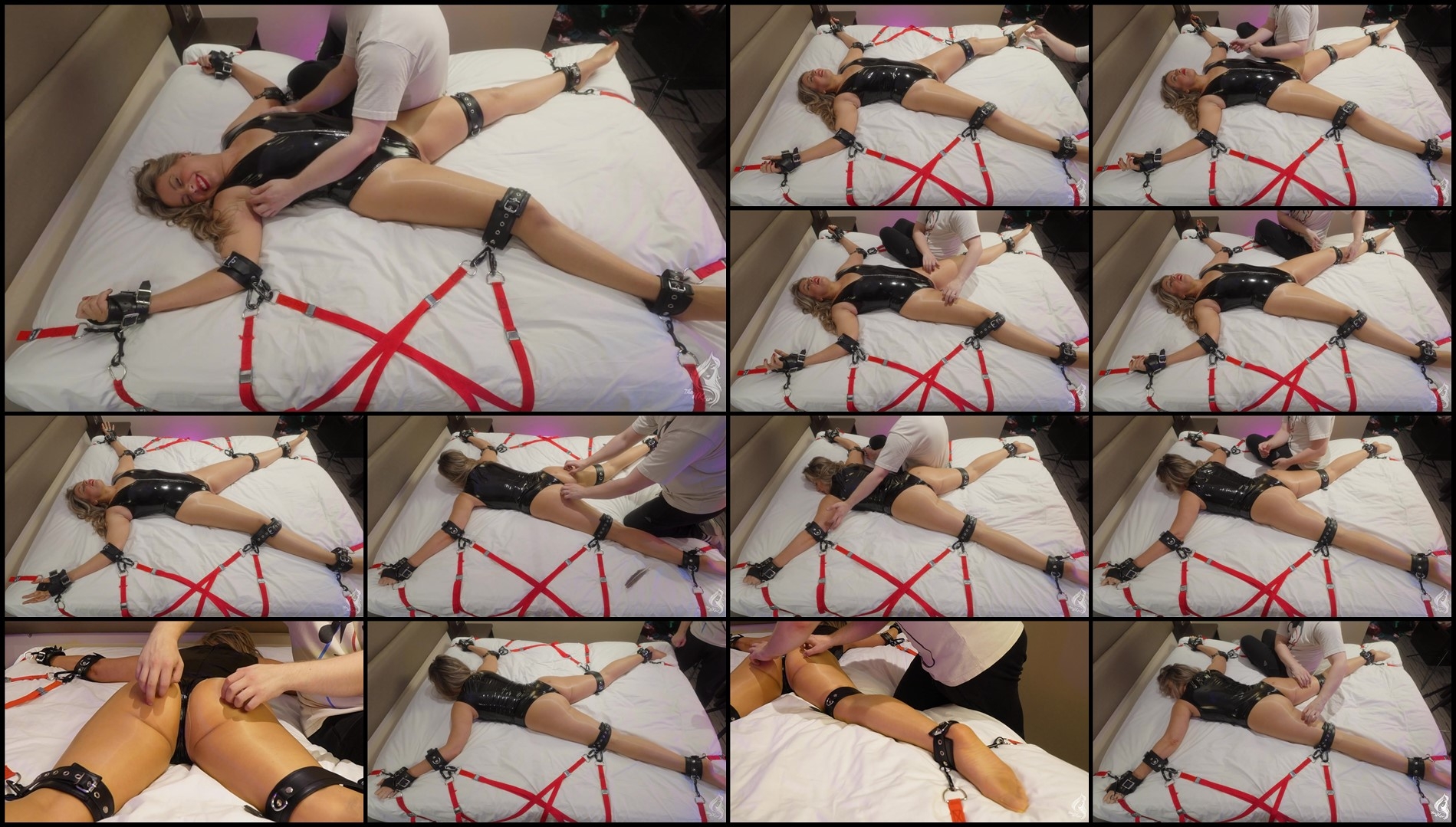 Brianna Olivia Oil Shine Nylon Tickling – Face Up and Face Down- mf, NylonFeet, TickleAss, Tickli...