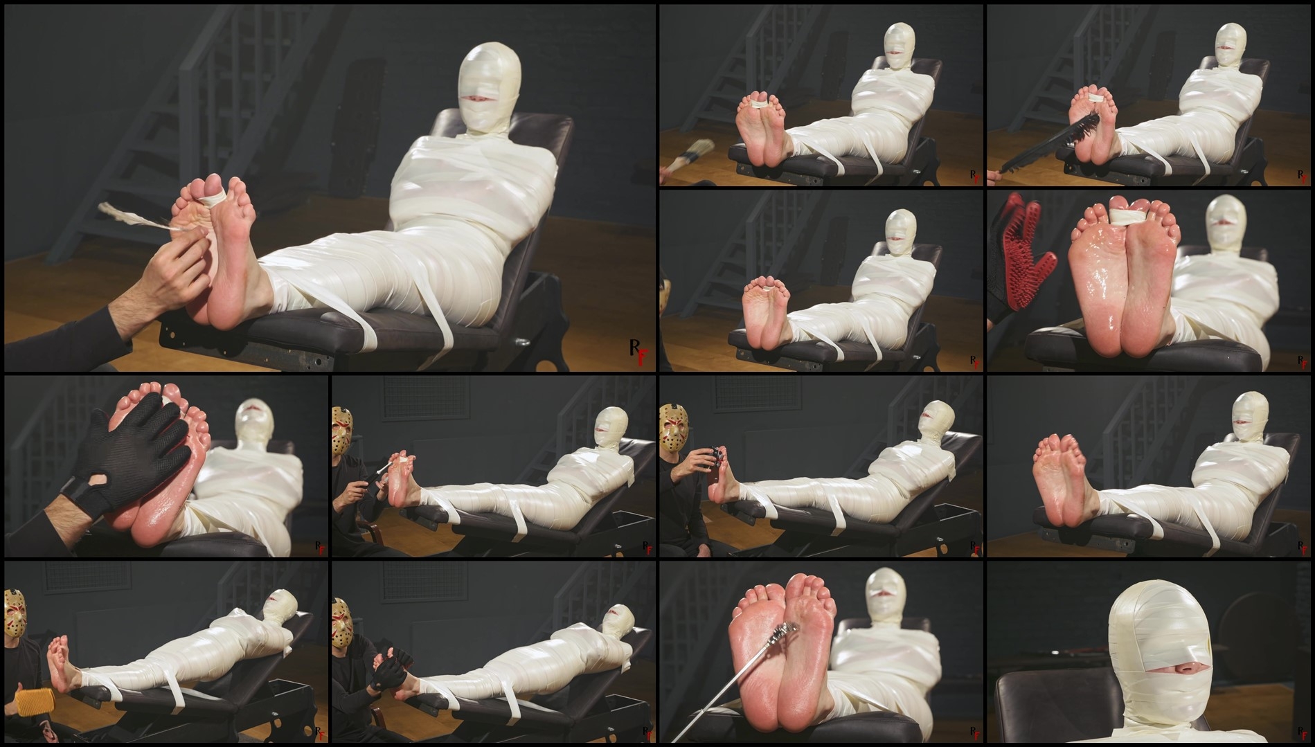 RFStudioProduction – Astrid in a Sleek Microfoam Cocoon Part 4- mf, TicklingFeet