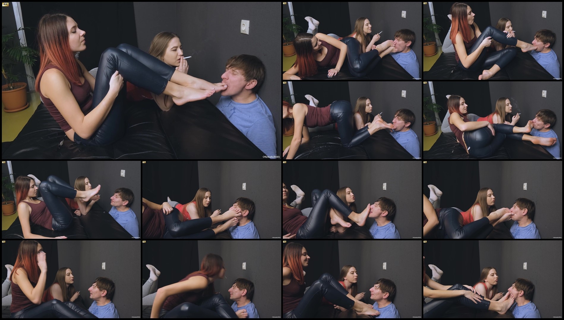 Wildcats - N134 The Slave Is Immobilized We Spit And Make Him Lick Our Feet-Femdom