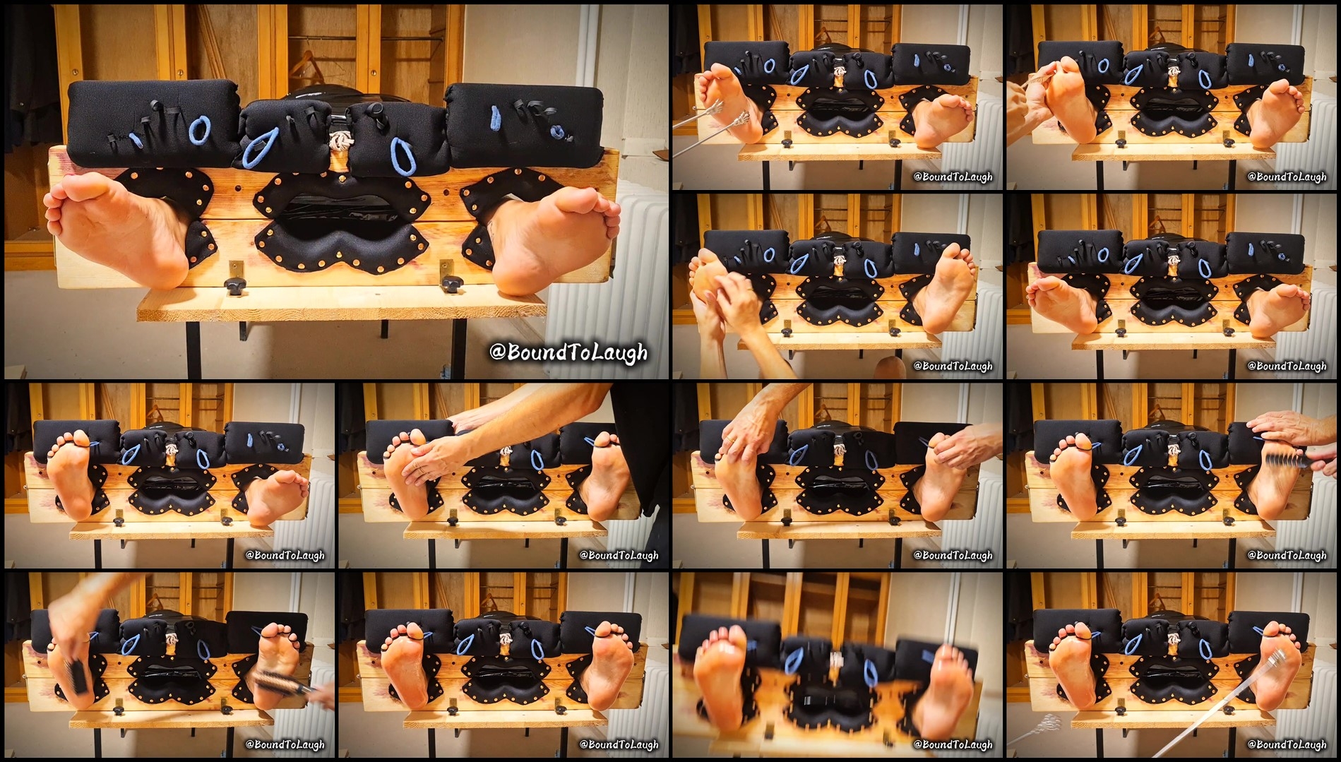 BoundToLaugh – Gagged, Blindfolded, and Mummified — Completely Helpless for Foot Tickling- mf, Ti...