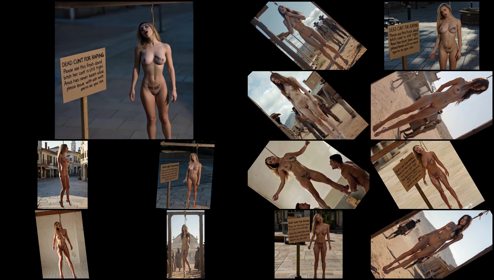 AI Compilation Hanged Naked Girls Dying Slowly