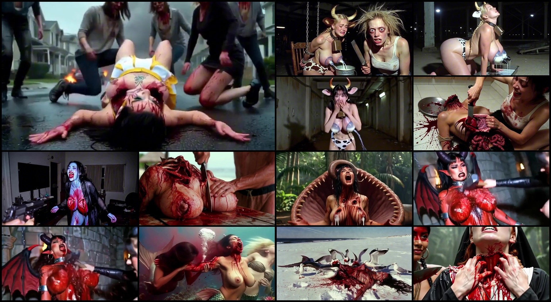 AI Generated Horror Compilation (Part 9)