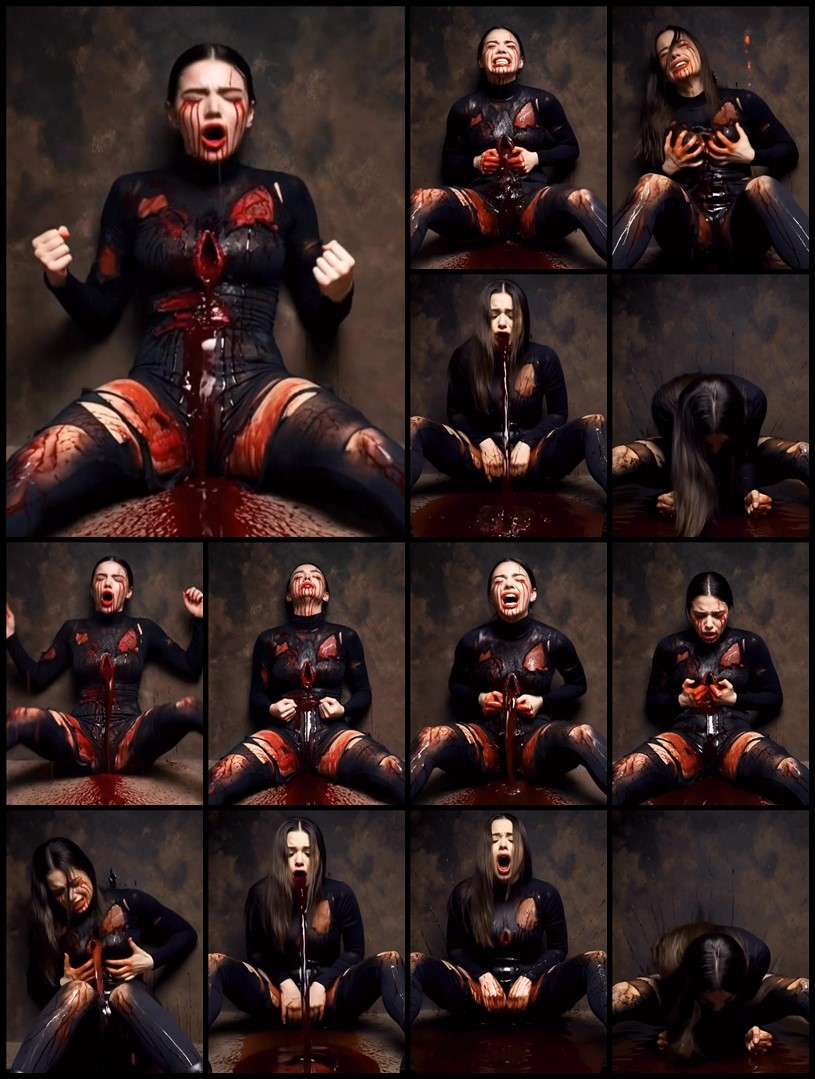 Kunoichi Shot and Coughs up Blood AI