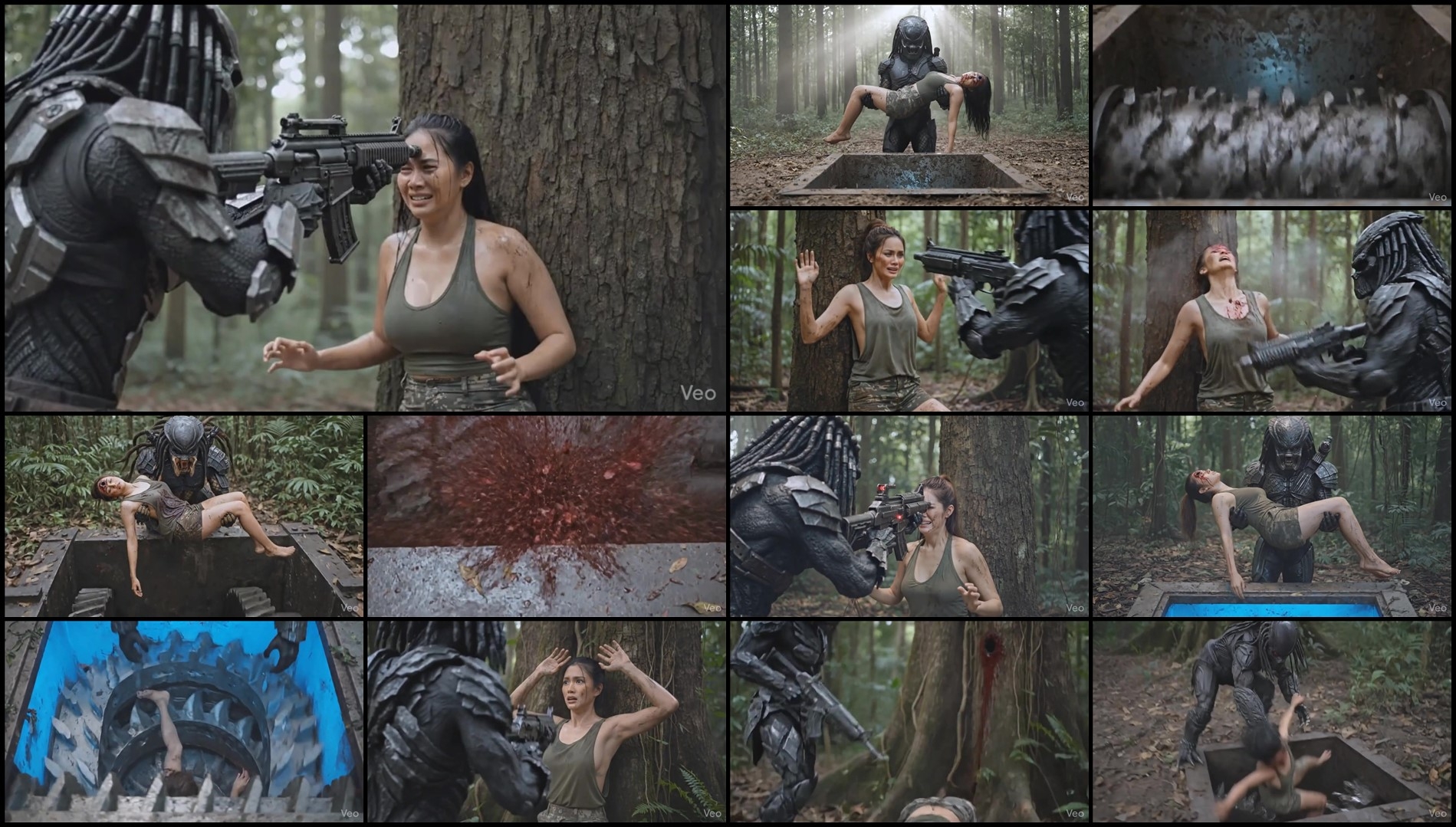 Asian Military Girls Hunted by Predators – Gore (AI) Asian Military Girls Hunted by Predators – Gore (AI)