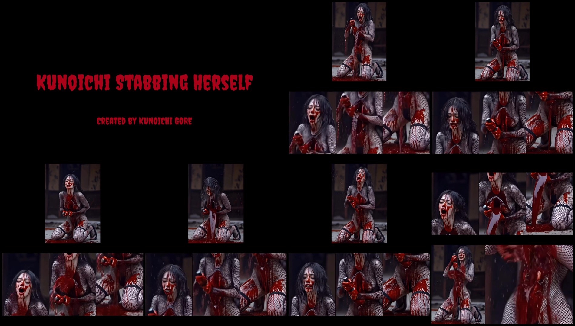 Kunoichi Stabbing Herself AI