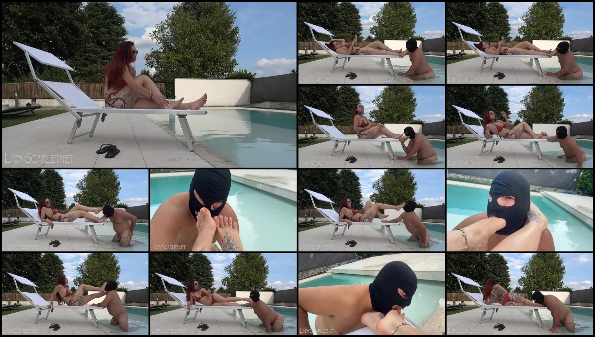 Lady Scarlet - Foot Worship By The Pool mobile-FootWorship Lady Scarlet - Foot Worship By The Pool mobile-FootWorship