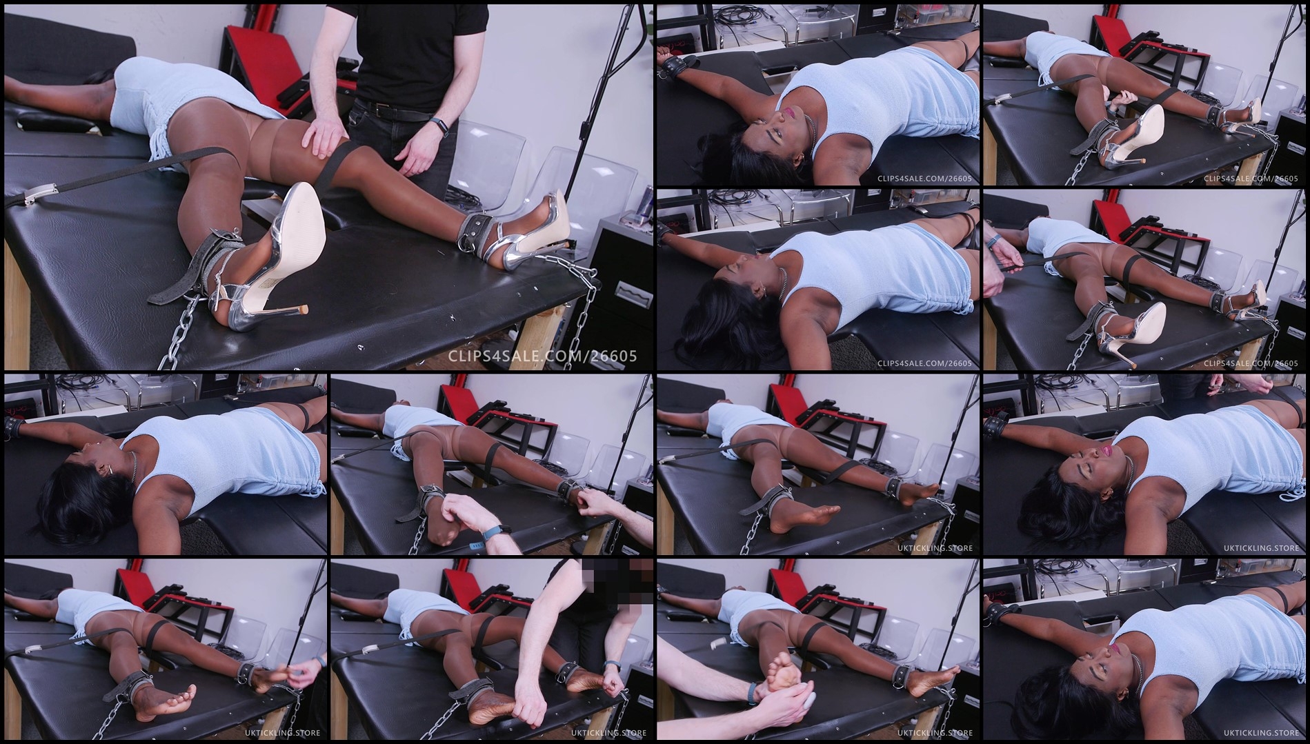 UKTickling – Violet Is Spread & Tickled To The Limit!-Ebony, mf, NylonFeet, TicklingFeet, Ticklin...